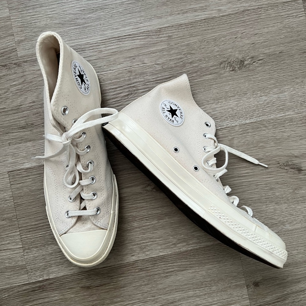 Converse High-Top Sneakers in Off-White